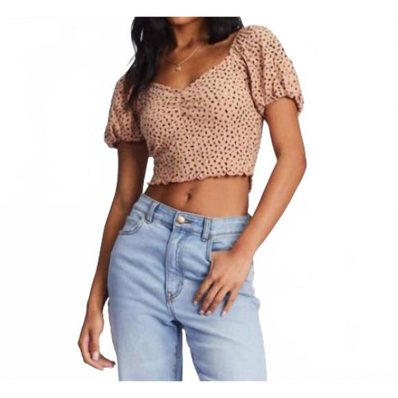 NEW BILLABONG it's love top in brown - Picture 1 of 2